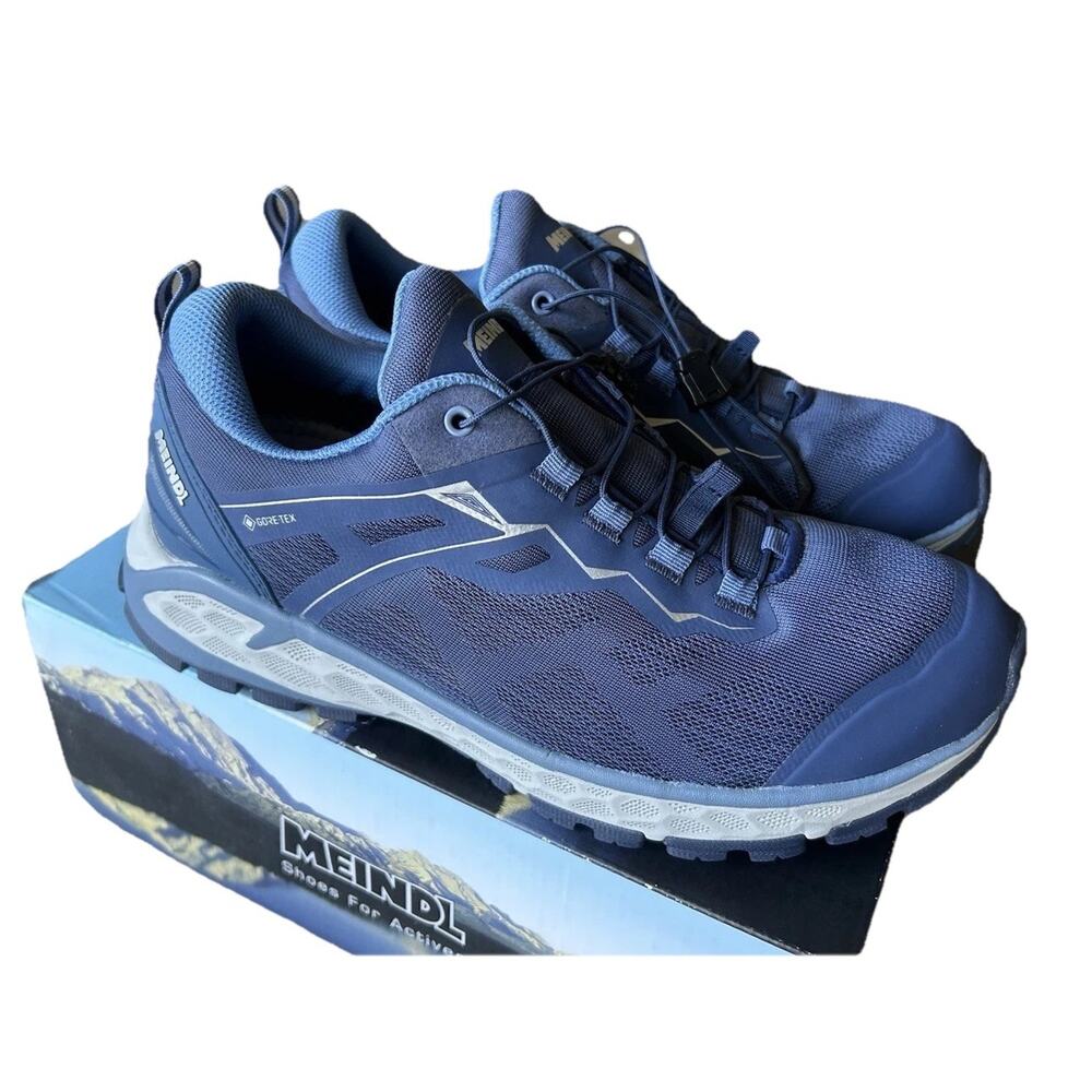 Meindl Power Walker Lady 3.0 Gore Tex Hiking Trail Shoes Womens 8 Blue New + Box